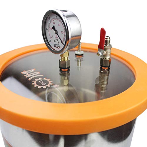 BACOENG 3 Gallon Resin Trap Vacuum Chamber, Stainless Steel Vacuum Degassing Chamber Kit (3 Gallon/1.2 QT/2 QT Available) - Image 3