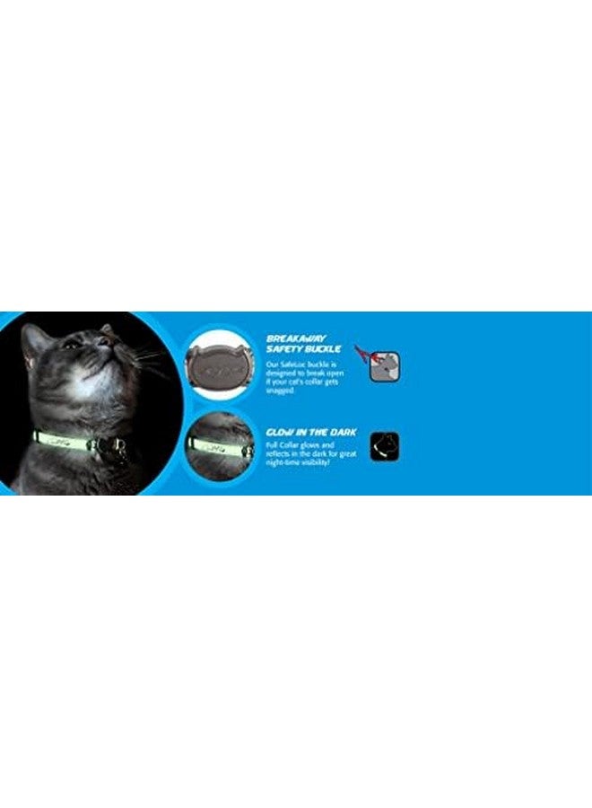 Rogz Cb09K Glow In The Dark Reflective Cat Collar With Breakaway Clip And Removable Bell, Fully Adjustable To Fit Most Breeds, Pink Butterfly Design - Image 4