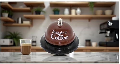 KiaoTime Desk Kitchen Bar Counter Top Service Call Bell Ring for Coffee, Desk Top Bell Ring for Service Call, Stage Hens Party Wedding Accessory - Image 4