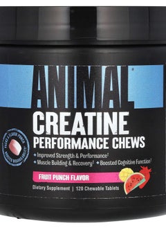 ANIMAL Creatine Performance Chews Fruit Punch 120 Chewable Tablets 