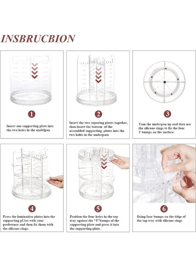 Rotating Makeup Organizer 7 Adjustable Layers To Organize Cosmetics - Image 3