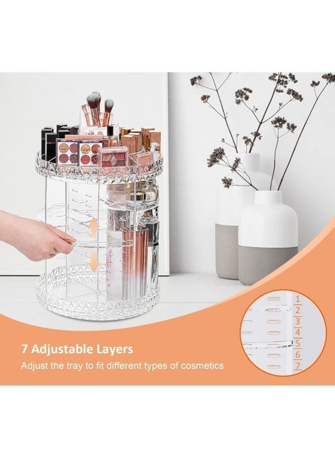 Rotating Makeup Organizer 7 Adjustable Layers To Organize Cosmetics - Image 2