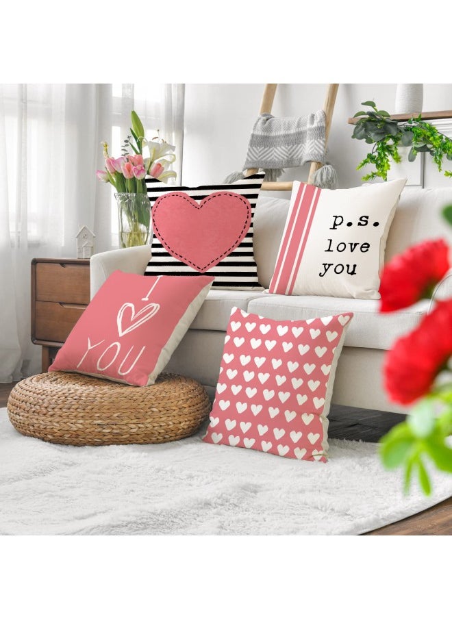 Letter Print Cushion Cover, 45 x 45 cm, Set of 4, Simple Modern Style Home Pillow Cover, Cover Suitable for Sofa, Home, Car Linen Art Cushion Protector - pzsku/Z40D3EC5993F1CD2F37E4Z/45/_/1704452476/635e7ce7-79c4-443b-b429-3b18ee5fce39