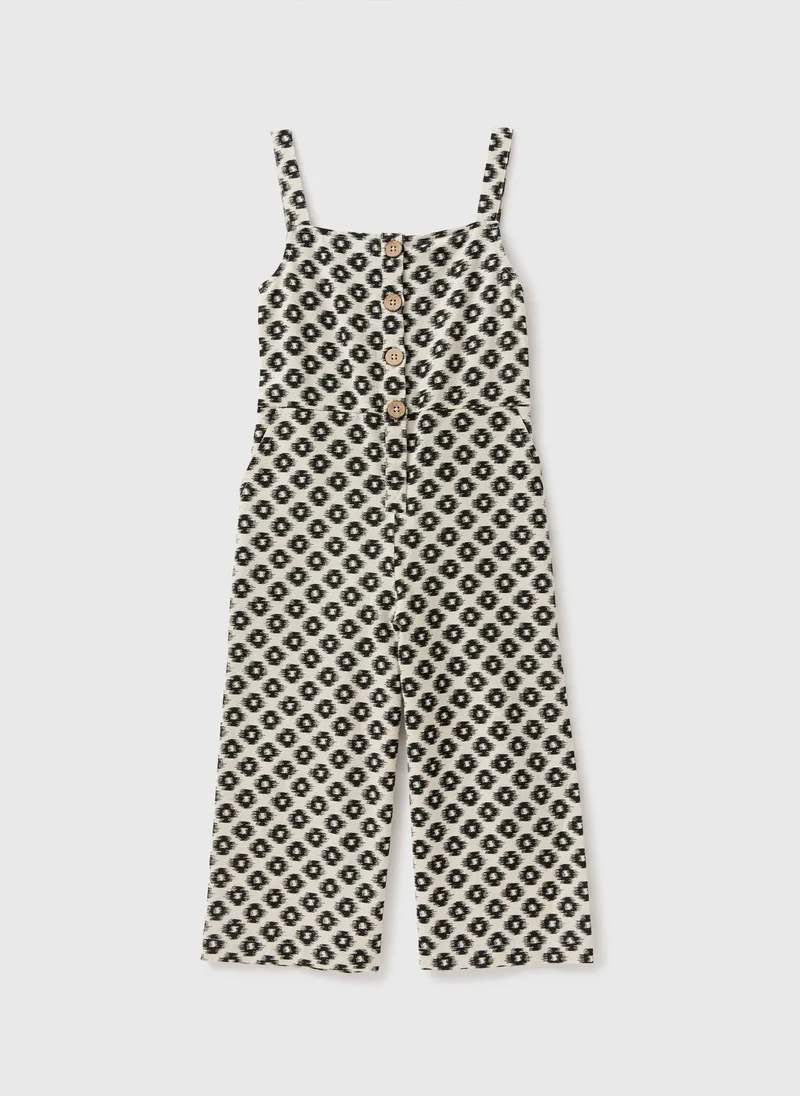 Matalan Girls Black Monochrome Jumpsuit