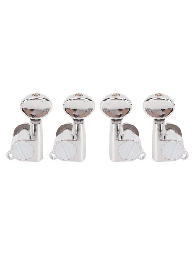 Thoraya - 4 Pcs 2L2R Ukulele Tuner Fully Enclosed Small 4 String Ukulele Tuning Machine Head with Oval Handle for Replacement - Image 1