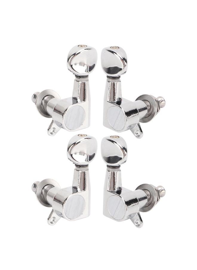 Thoraya - 4 Pcs 2L2R Ukulele Tuner Fully Enclosed Small 4 String Ukulele Tuning Machine Head with Oval Handle for Replacement - Image 1