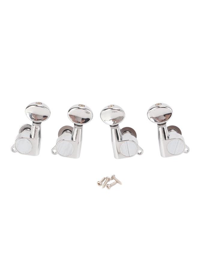 Thoraya - 4 Pcs 2L2R Ukulele Tuner Fully Enclosed Small 4 String Ukulele Tuning Machine Head with Oval Handle for Replacement - Image 1