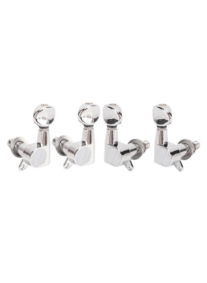 Thoraya - 4 Pcs 2L2R Ukulele Tuner Fully Enclosed Small 4 String Ukulele Tuning Machine Head with Oval Handle for Replacement - Image 1