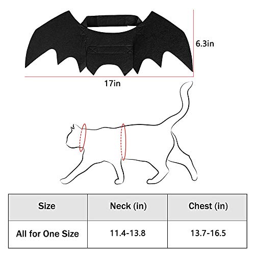 Yunfan Cat Halloween Costume Bat Wings Pet Apparel Halloween Party Dress Up Accessories for Cat Small Dogs Puppy Kitty Kitten Boy or Girl - Image 5