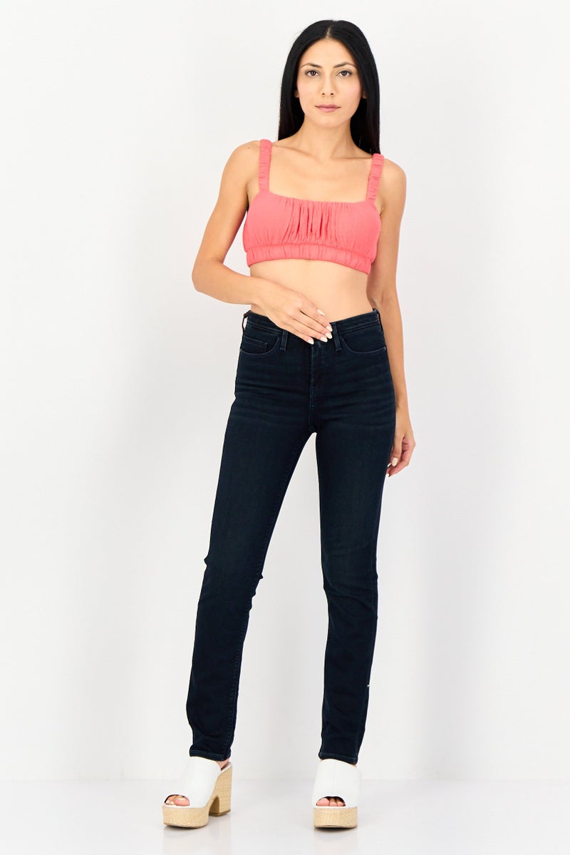 Levi's جينز نسائي ضيق مغسول قابل للتمدد، أزرق داكن - Image 2