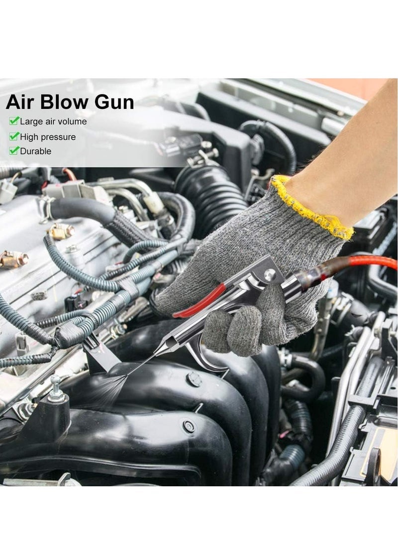 Compressor Air Gun, High Volume Air Blow Gun with Powerful Flow Nozzle, Compressor Blow Gun Set with Multiple Extension and Silicone Nozzle for Air Compressor with 1/4'' NPT of Dust Cleaning - Image 4