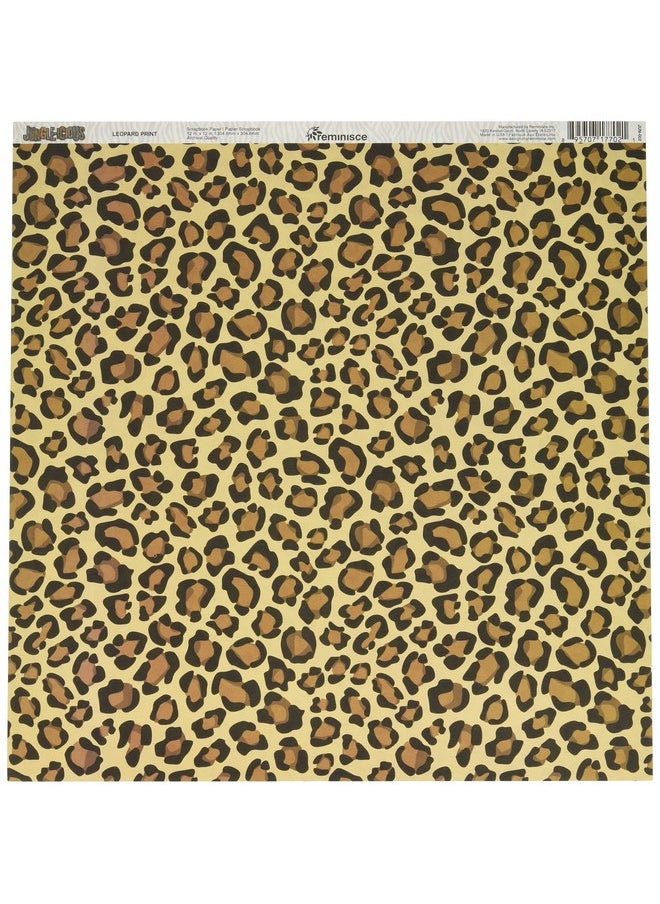 Reminisce - Jungleicious 12 By 12Inch Double Sided Scrapbook Paper Leopard Print Packs Of 25 Sheets - Image 1