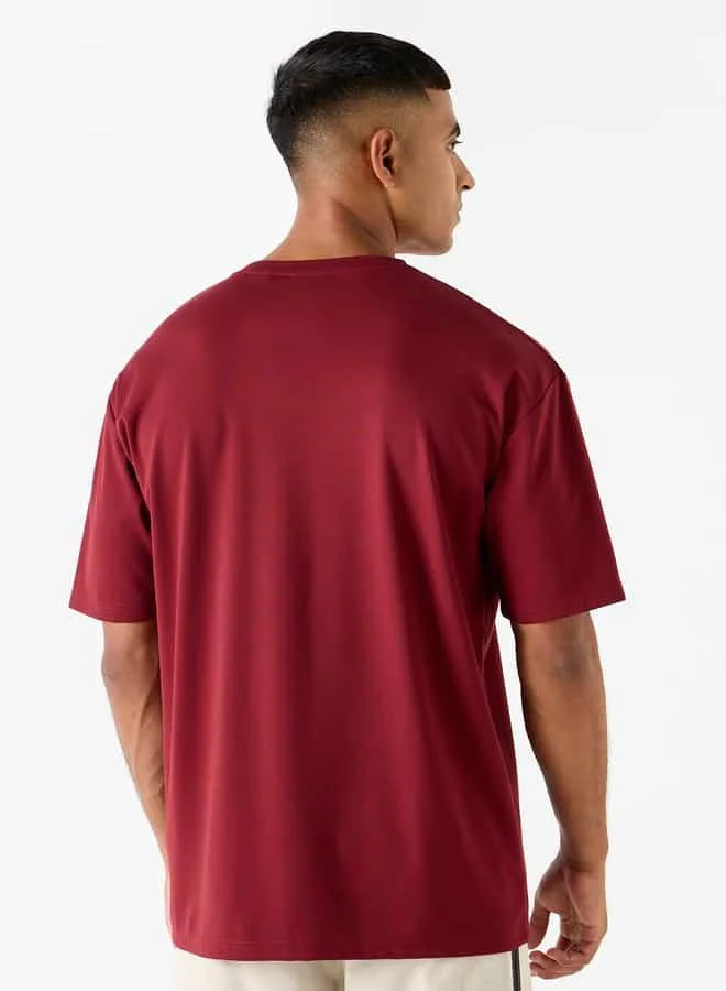 Kappa Kappa Logo Detail Crew Neck T-shirt with Short Sleeves