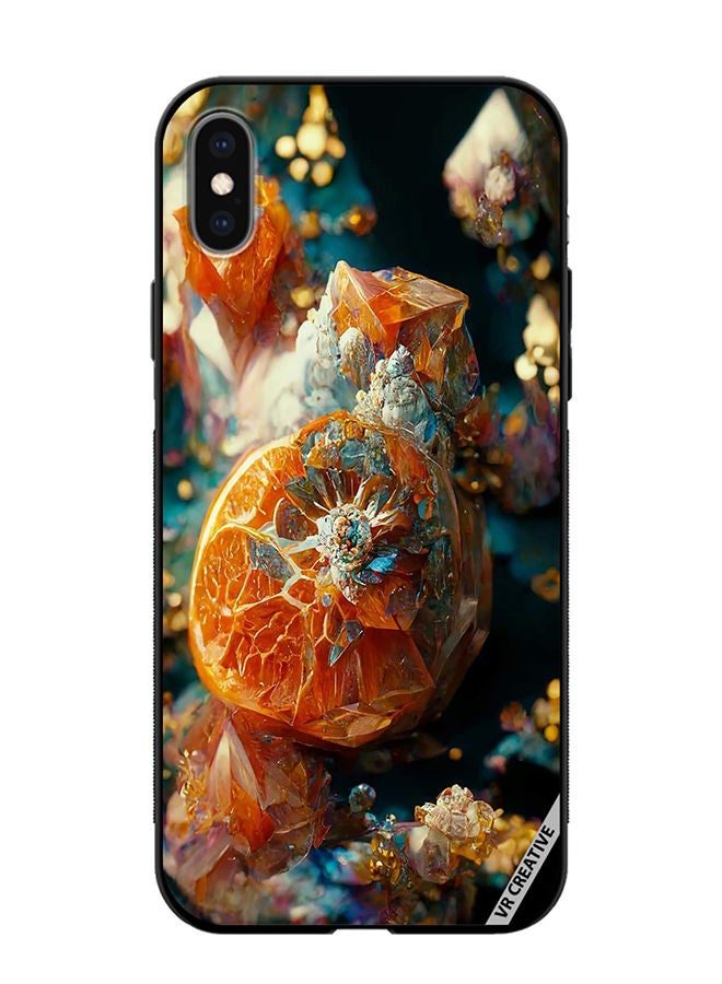 VR CREATIVE Protective Case Cover For Apple iPhone X/XS Orange Paint Gel Balls Design Multicolour - Image 1