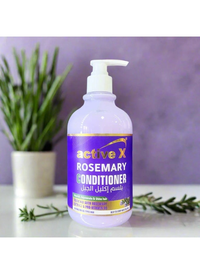 Activex Rosemary Conditioner 500ml – Hydration for Soft, Smooth Hair, Frizz Control and Deep Nourishment