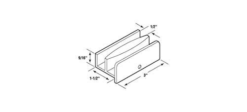 CRL 1-1/2" Sliding Shower Door Bottom Guide - Image 4