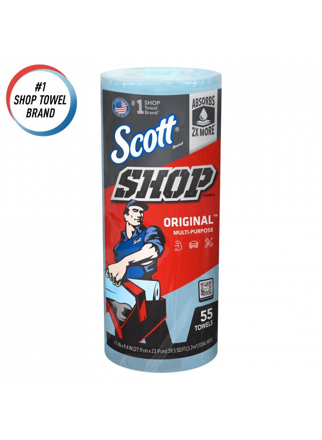 Kimberly-Clark Scott Shop Towels Original (75147), Blue, 55 Towels/Standard Roll, 12 Rolls/Case, 660 Towels/Case  - Image 3