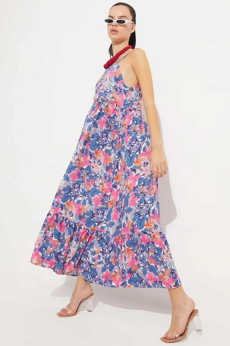 جون Floral Sleeveless Dress