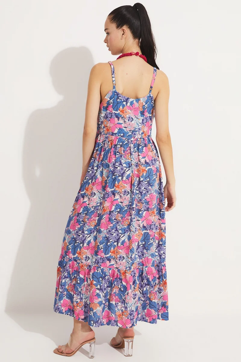 جون Floral Sleeveless Dress