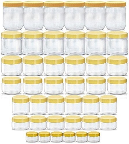 Sunpet SUNPET Small Container 42pcs Set 30ml x 6, 50ml x 6, 100ml x 6, 150ml x 6, 200ml x 6, 250ml x 6, 300ml x 6 
