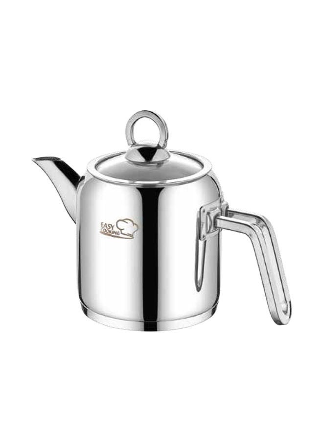 Easy Cooking Stainless Steel Tea Pot 2 Liter Silver 18/10 (Made in Turkey) - Image 3