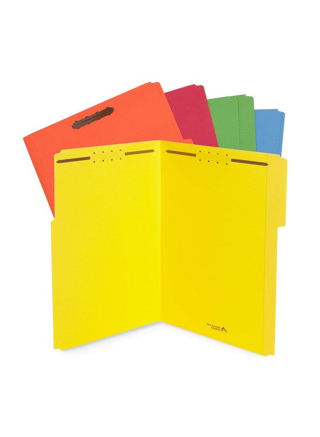 Blue Summit Supplies Legal File Folders With Fasteners, Legal Size, Colored Folders With Fasteners, 1/3 Cut Reinforced Tabs, Durable 2 Prongs, Designed To Organize Medical Or Law Files, 50 Pack  - Image 1