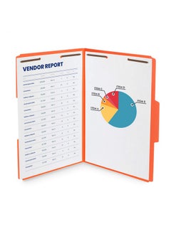 Blue Summit Supplies Legal File Folders With Fasteners, Legal Size, Colored Folders With Fasteners, 1/3 Cut Reinforced Tabs, Durable 2 Prongs, Designed To Organize Medical Or Law Files, 50 Pack  - Image 4