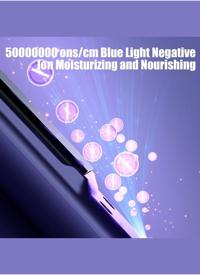 DOSCHER - Ceramic Hair Straightener and Curler 30mm - Five-Level Temperature Control, Fast Heat-up, Negative Ion Technology, Damage Protection (Purple) - Image 1
