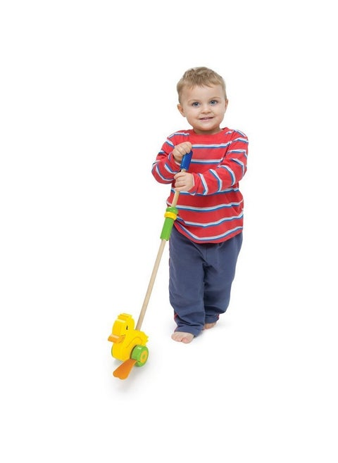 Wooden Wonders Push-n-Pull Waddling Duckling with Rubber Feet by Imagination Generation