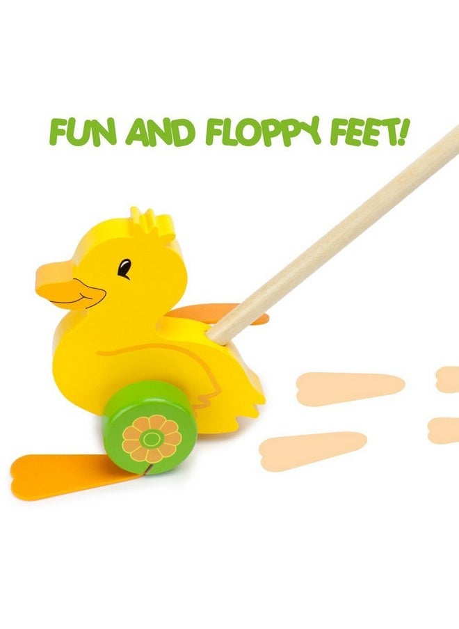 Imagination Generation Wooden Wonders Push-n-Pull Waddling Duckling with Rubber Feet by Imagination Generation  - Image 2
