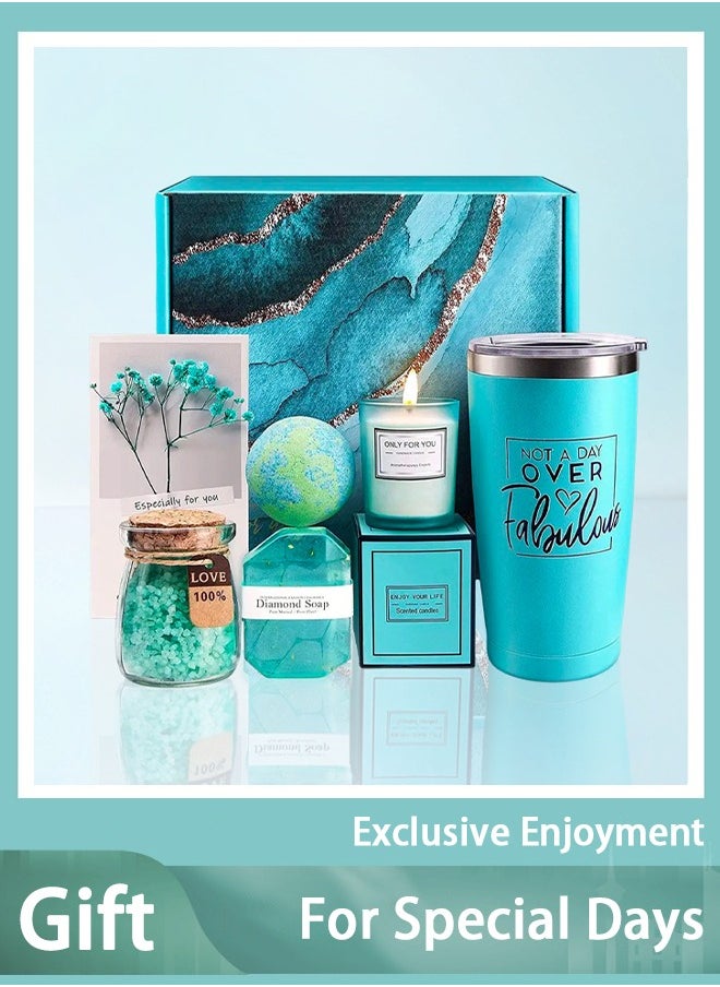 Arabest Ramadan Gift Set for Wife, Daughter & Best Friend - Luxury Gift Box with 20oz Tumbler, Scented Candle & Bath Bombs (Birthday/Anniversary Gift for Her)  - Image 1