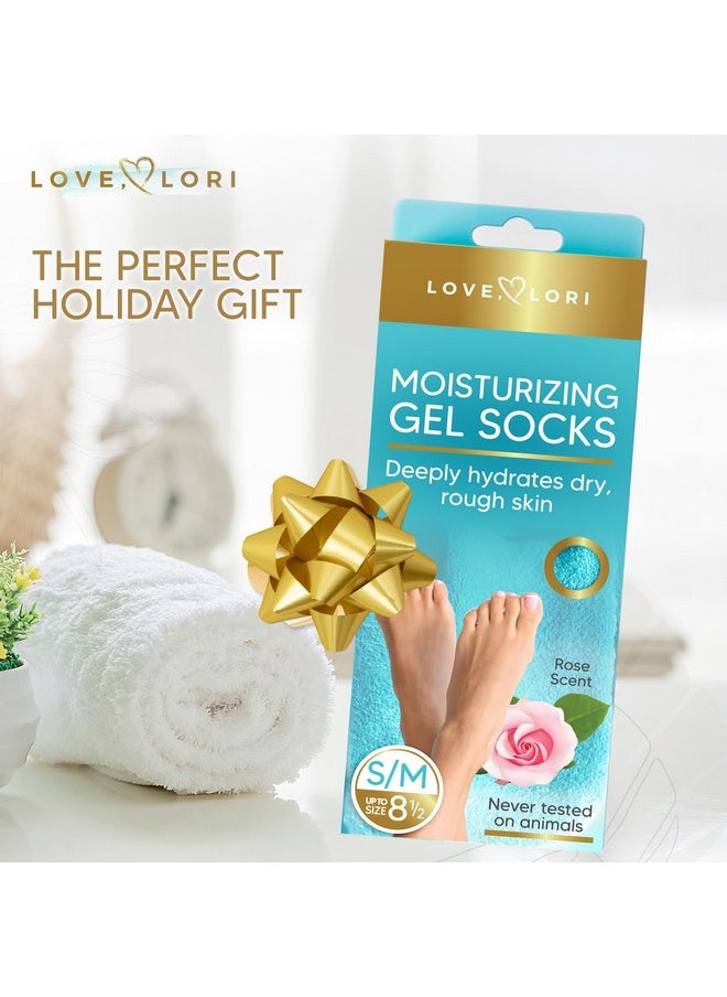 Love, Lori - Premium Moisturizing Socks - Self Care Gifts for Women (Up to Size 8.5) Gel Silicone Aloe Foot Spa Sock Infused with Vitamin E & JoJoba Oil - Image 1