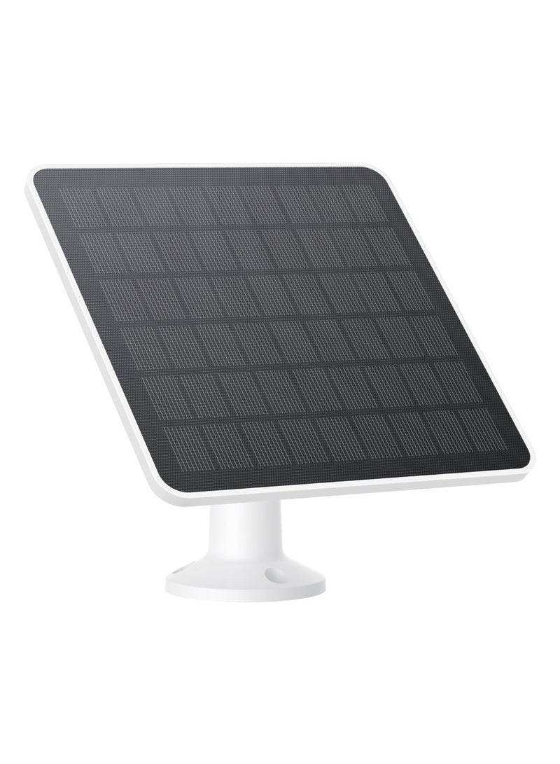 eufy Security Certified eufyCam Solar Panel, Compatible with eufyCam, Continuous Power Supply, 3W Solar Panel, IP65 Weatherproof for Outdoor Surveillance and Camera Charging (White) - Image 1
