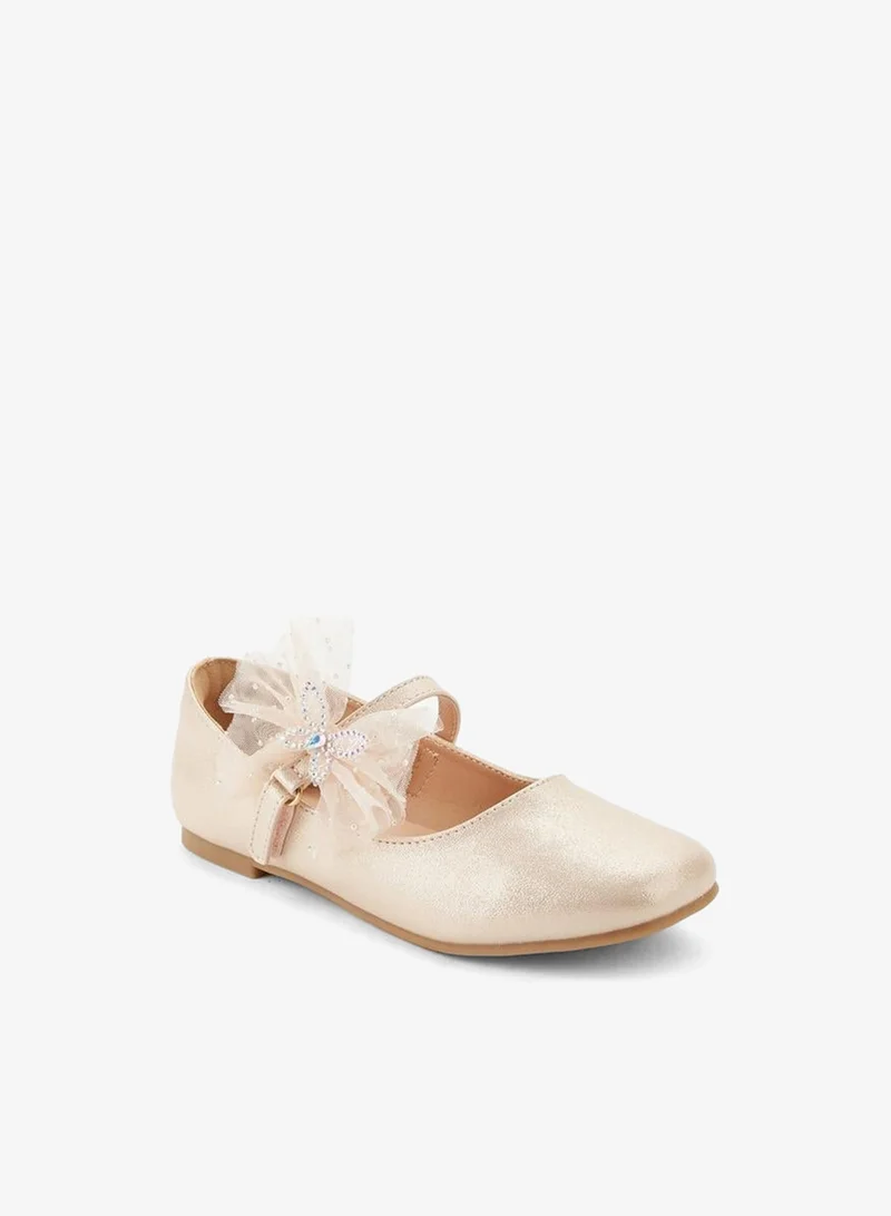 Celeste Girls Butterfly Embellished Ballerina Shoes