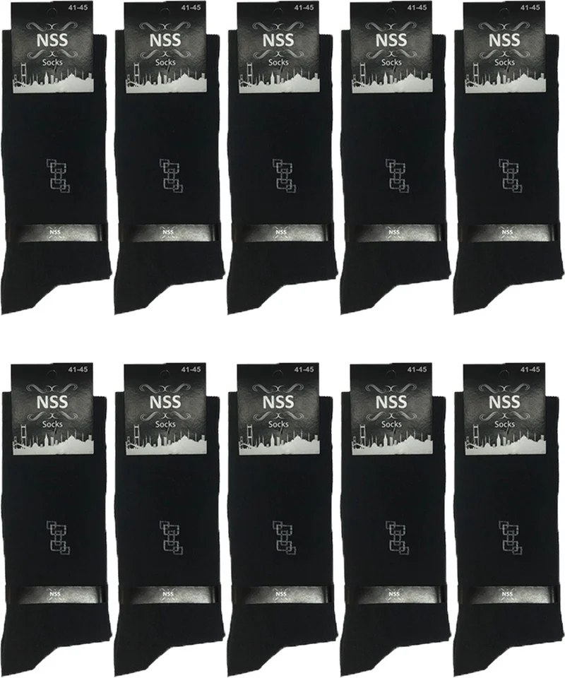 Bgk 10 Pairs Men's Cotton Economical Socks Black