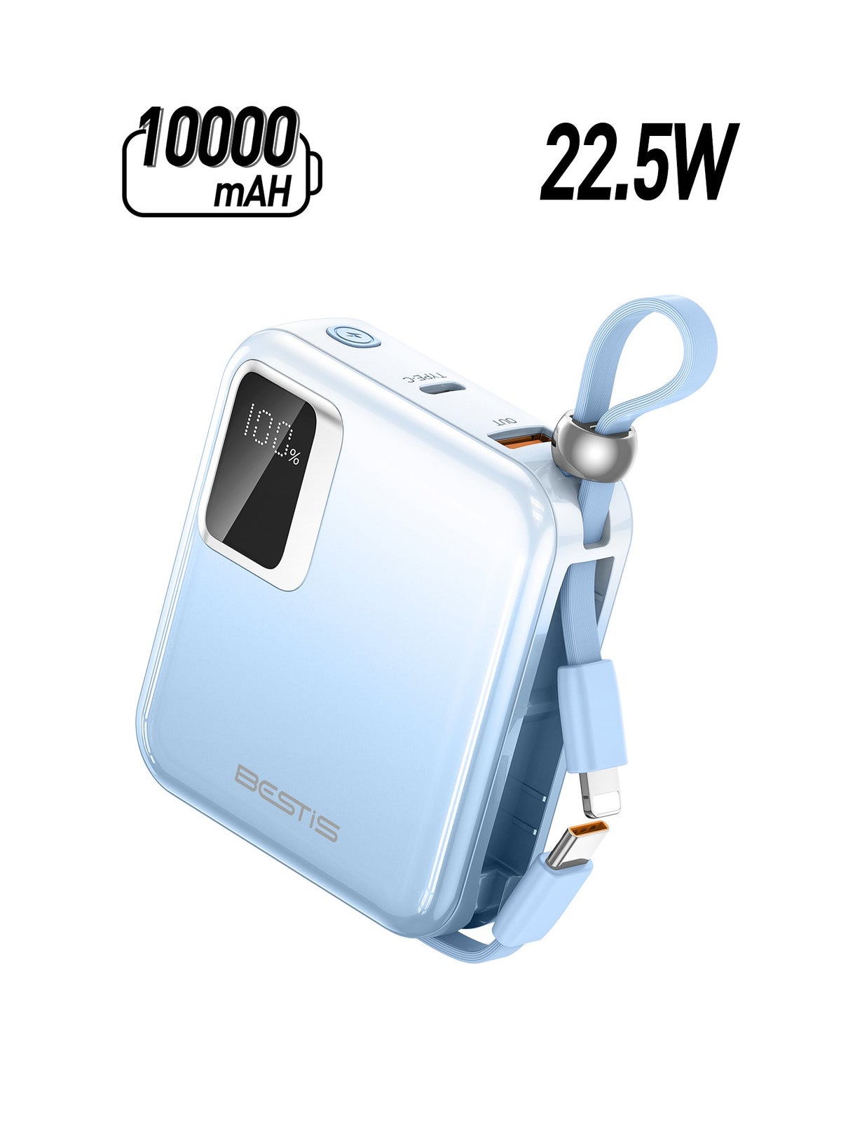 BESTIS BESTIS Mini Power Bank With built-in Double Cables 22.5W Z40D497E02D601BD419D4Z
