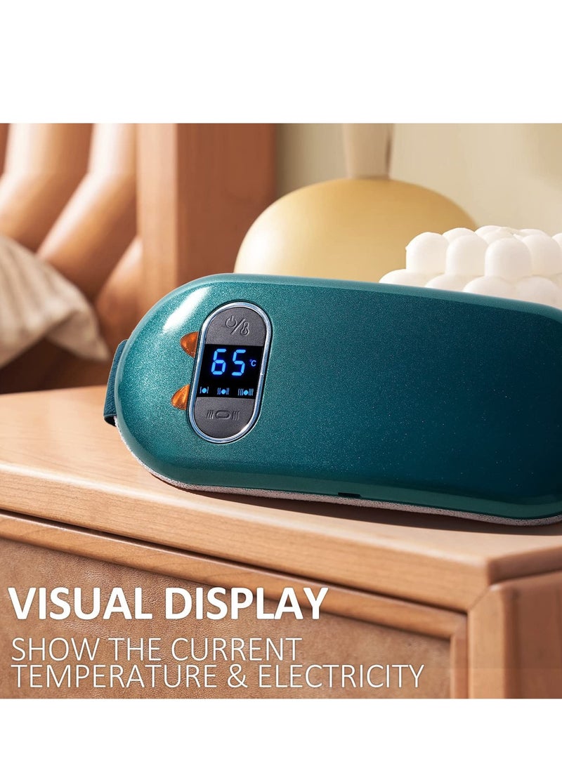 Captaintech Heating Pads for Cramps Period Heating Pad for Cramps with 3 Heating Levels and 3 Massage Modes Portable Wearable Cordless Menstrual Heating Pad Gift for Women Girls Deep Green - Image 5