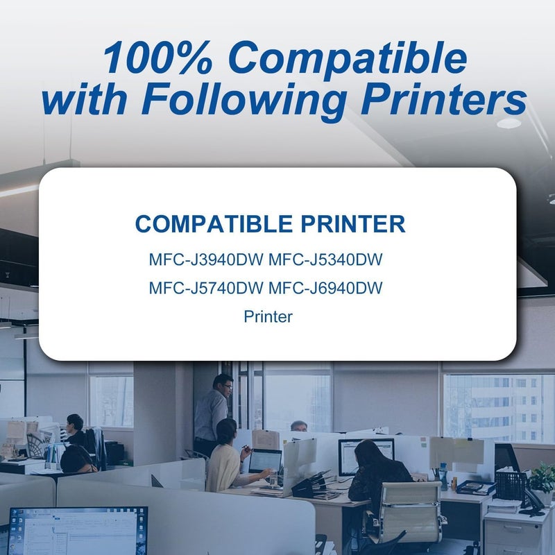 بريتمور خرطوشة حبر عالية السعة LC472XL متوافقة مع خراطيش Brother LC472XL LC-472 لطابعات Brother MFC-J2340DW MFC-J3540DW MFC-J3940DW، عبوة من 4 قطع (أسود، سماوي، أرجواني، أصفر) - Image 2