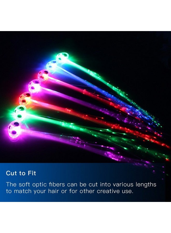 Novelty Place 12Pcs Led Light Hair Barrettes Led Light Hair Extension With Clip Bar Dancing Hairpin Lightup Party Favor Set Alternating Changing Colors (14 Inch) - Image 5