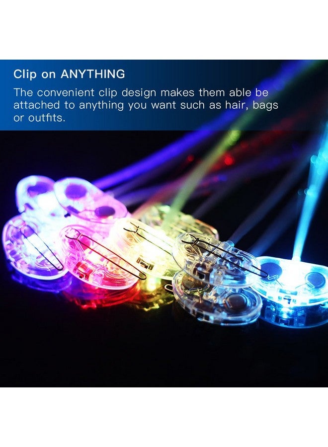 Novelty Place 12Pcs Led Light Hair Barrettes Led Light Hair Extension With Clip Bar Dancing Hairpin Lightup Party Favor Set Alternating Changing Colors (14 Inch) - Image 4