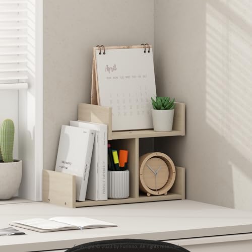 Furinno HERMITE Desk File Folder Organizers 3Shelf Desktop Office Organization Racks Desk Top Display Book Shelf for Paper Office Supplies Magazine Bauhaus Oak - Image 3