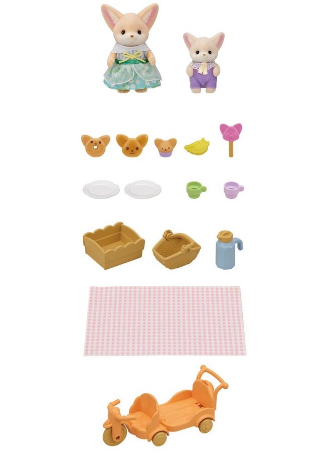 Calico Critters Calico Critters Sunny Picnic Set - Fennec Fox Sister & Baby, Doll Playset with Figures and Accessories  - Image 2