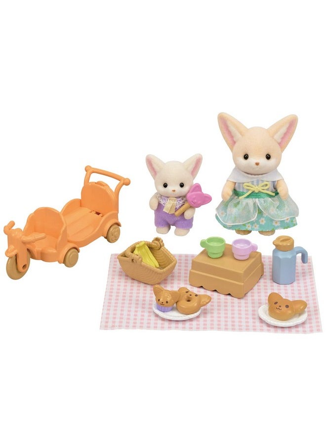 Calico Critters Calico Critters Sunny Picnic Set - Fennec Fox Sister & Baby, Doll Playset with Figures and Accessories  - Image 1