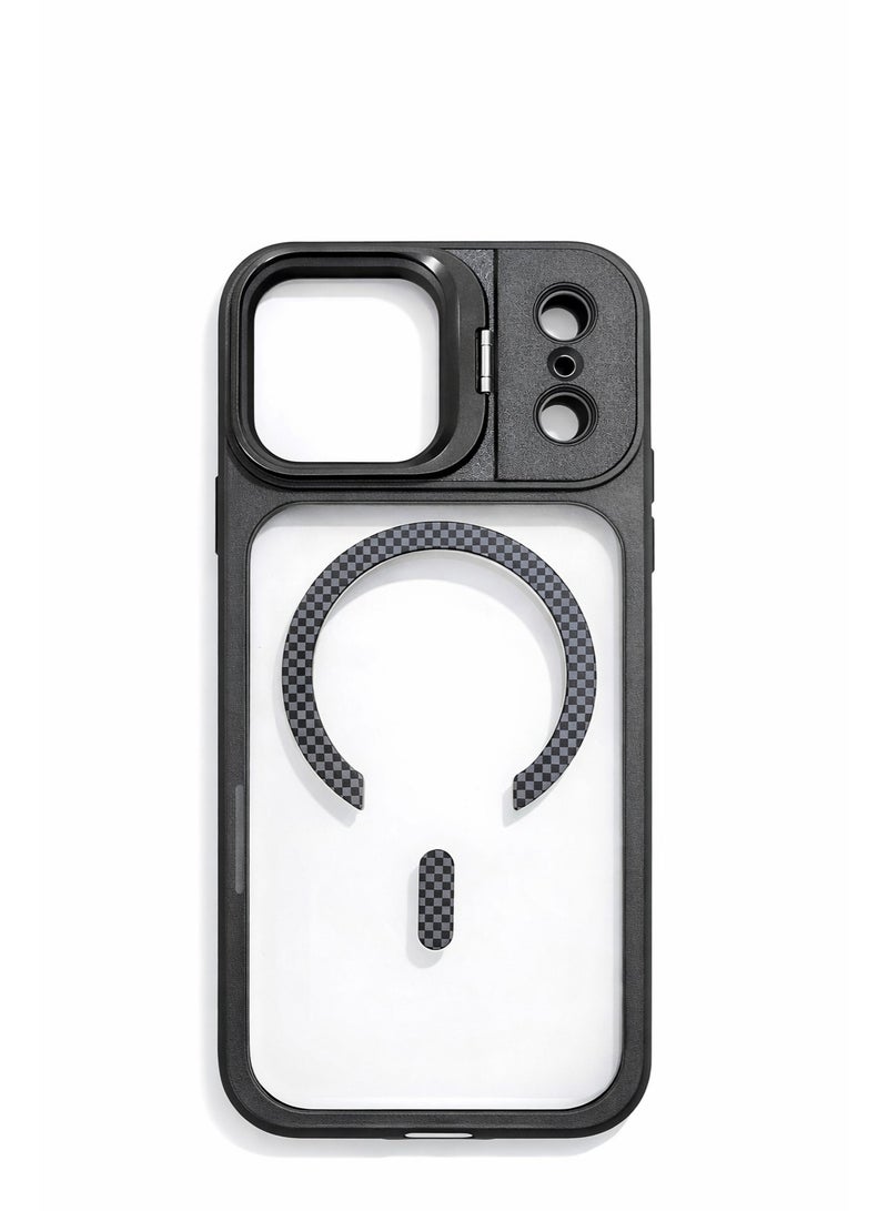 VR CREATIVE Rugged MagSafe Protective Case for Apple iPhone 17 Pro Max with Sliding Camera Cover, Shockproof Design, Wireless Charging Compatible – Black - Image 1