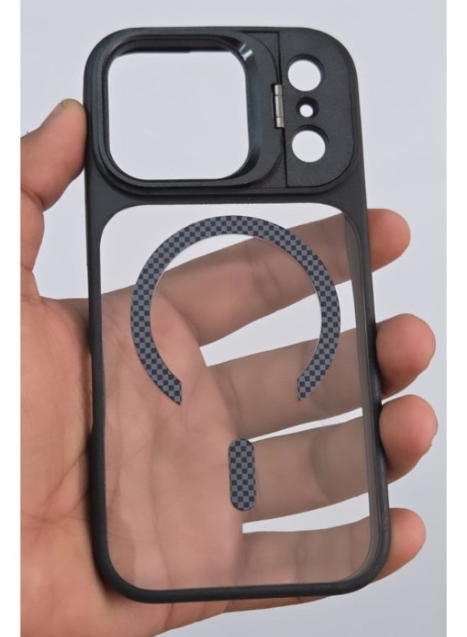 VR CREATIVE Rugged MagSafe Protective Case for Apple iPhone 17 Pro Max with Sliding Camera Cover, Shockproof Design, Wireless Charging Compatible – Black - Image 3