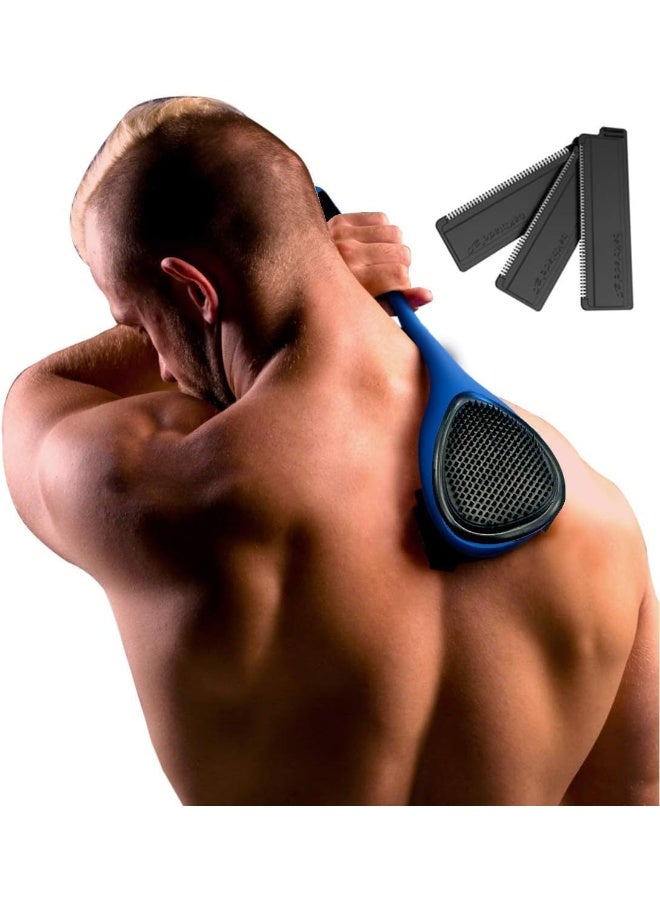 BAKBLADE Back Shaver 2.0 ELITE, Body Groomer for Men (DIY) No Prep Cream Required Shave Wet or Dry, 3 Disposable Razor Blades - Image 1