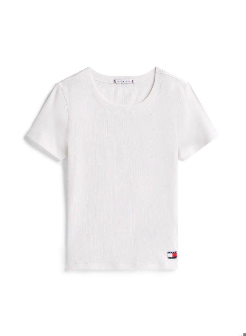TOMMY HILFIGER Rib Lounge T-Shirt - Image 4