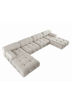 Generic Upgrade Your Living Room with a Stylish U-Shaped Velvet Sofa  - Image 2