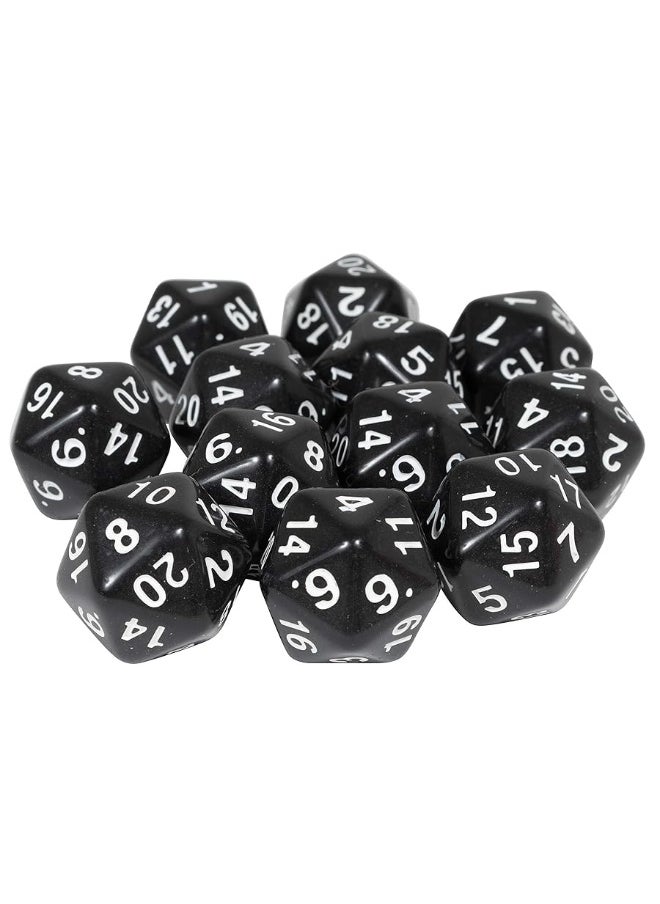 Learning Advantage - LEARNING ADVANTAGE Polyhedra Dice - 20 Sides - Set of 12 - Hands-on Math Manipulative - Teach Early Numeracy - Math Games for Kids - Image 1