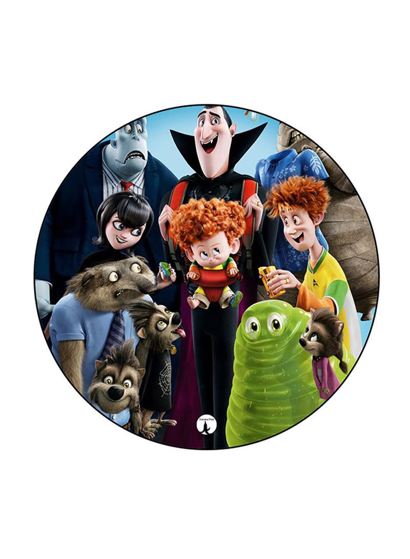 RKN Hotel Transylvania Printed Mouse Pad Round  Multicolour